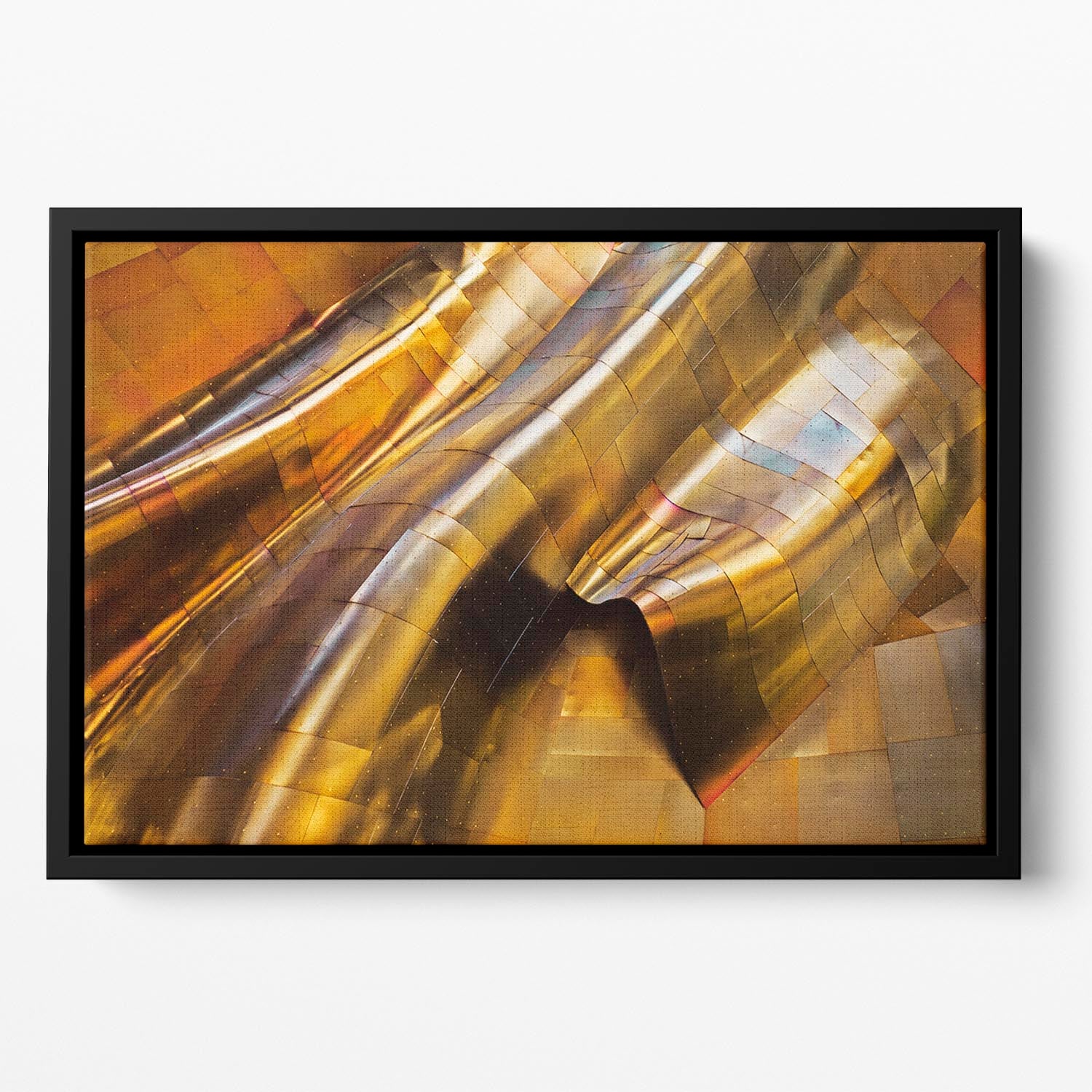 Abstract Steel Floating Framed Canvas - Canvas Art Rocks - 2