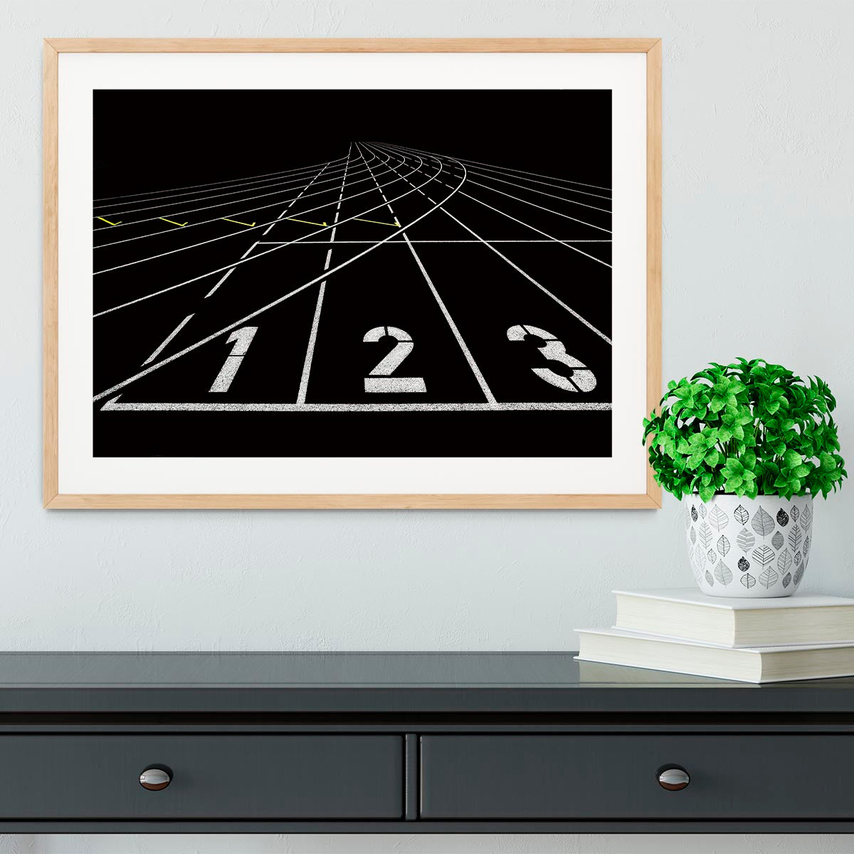 Running Track Framed Print - Canvas Art Rocks - 3