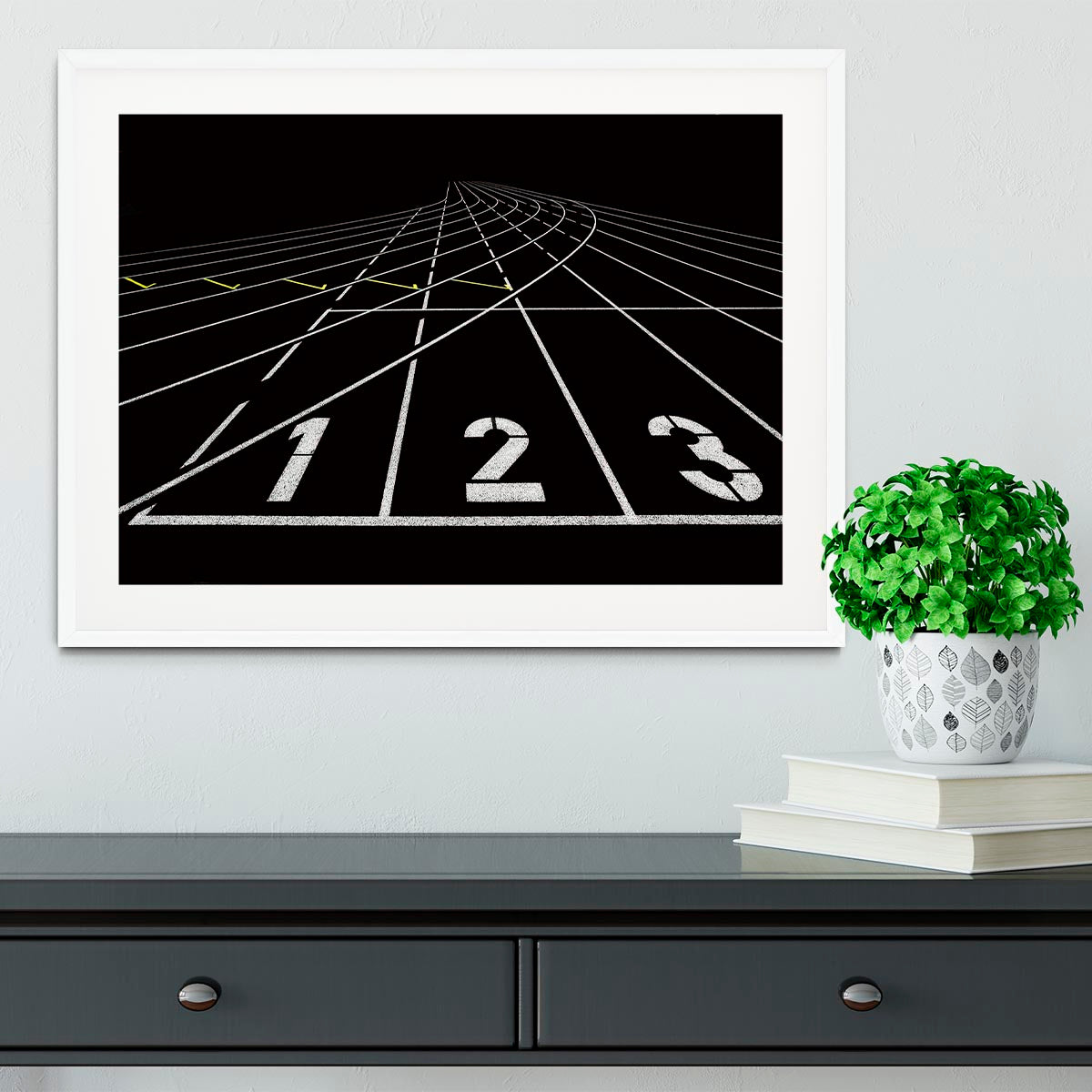 Running Track Framed Print - Canvas Art Rocks - 5