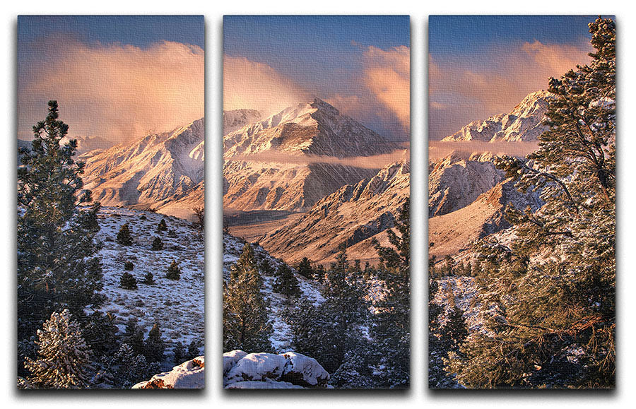 Mountain Light 3 Split Panel Canvas Print - Canvas Art Rocks - 1
