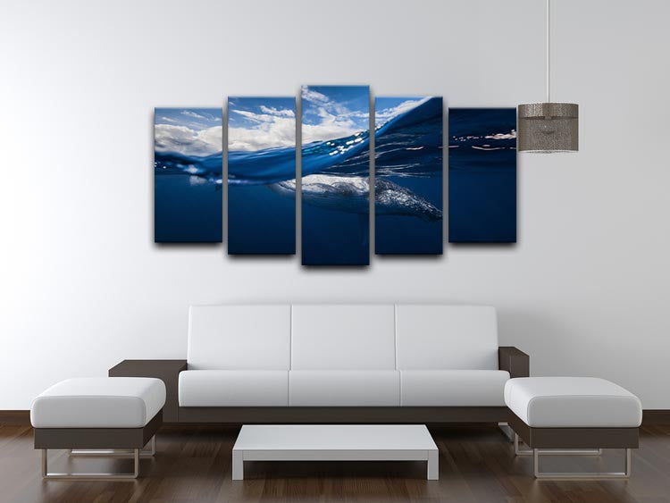Humpback Whale And The Sky 5 Split Panel Canvas - Canvas Art Rocks - 3