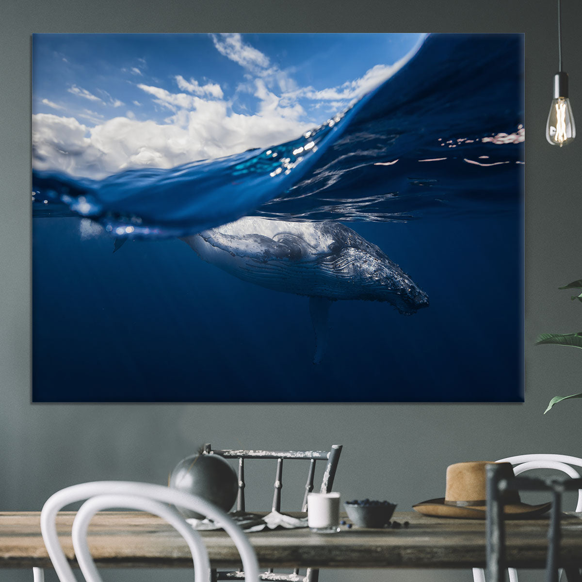 Humpback Whale And The Sky Canvas Print or Poster - Canvas Art Rocks - 3