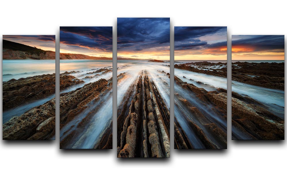 Zumaia Flysch 5 Split Panel Canvas - Canvas Art Rocks - 1