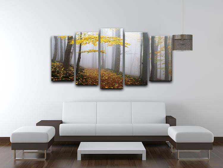 Autumn Fall Landscape 5 Split Panel Canvas - Canvas Art Rocks - 3