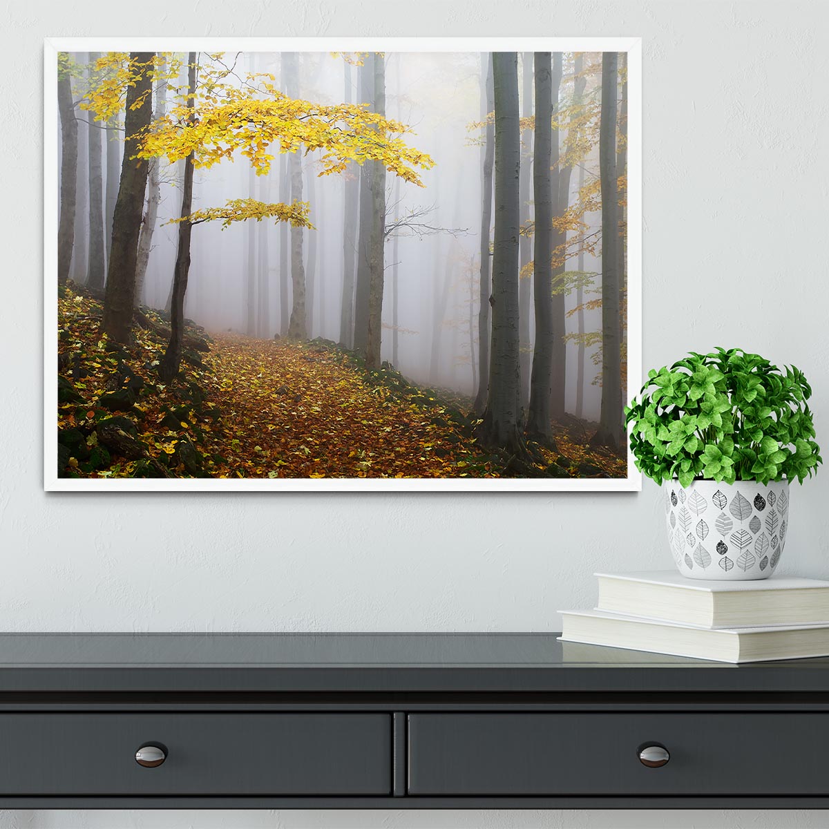 Autumn Fall Landscape Framed Print - Canvas Art Rocks -6