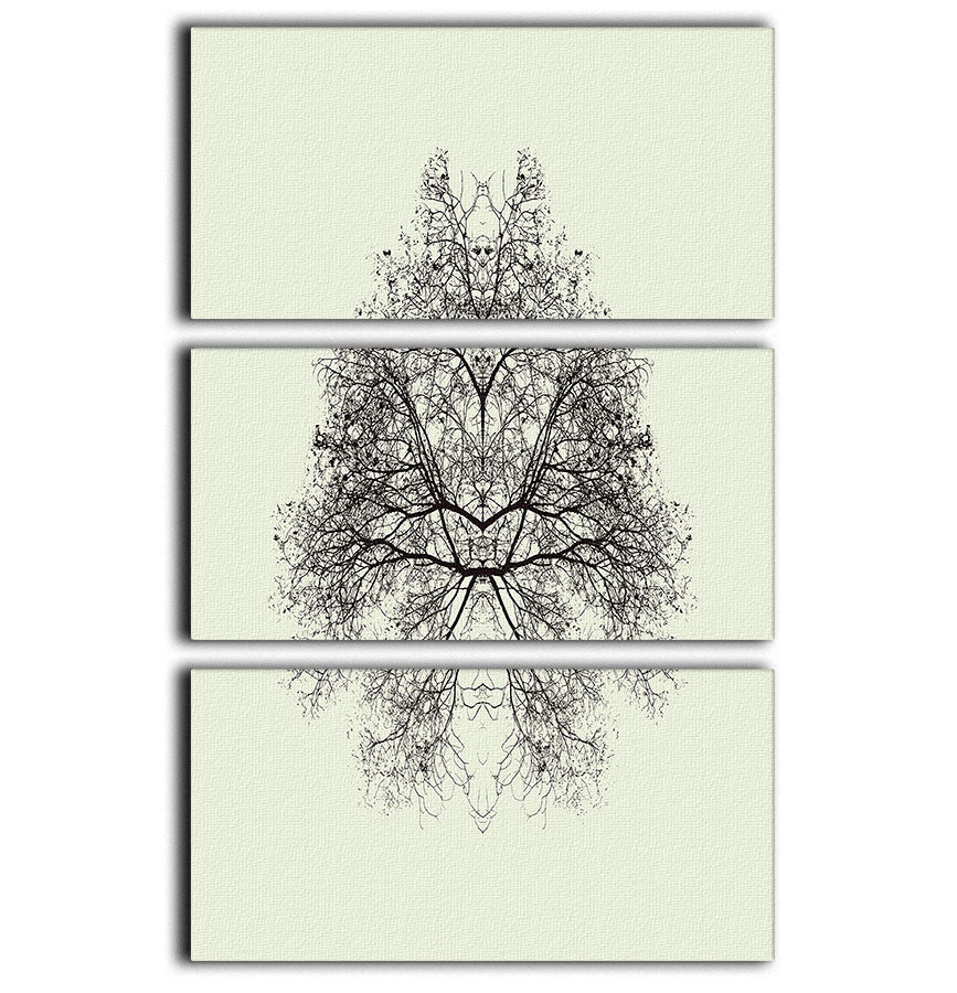 Rorschach Test 3 Split Panel Canvas Print - Canvas Art Rocks - 1
