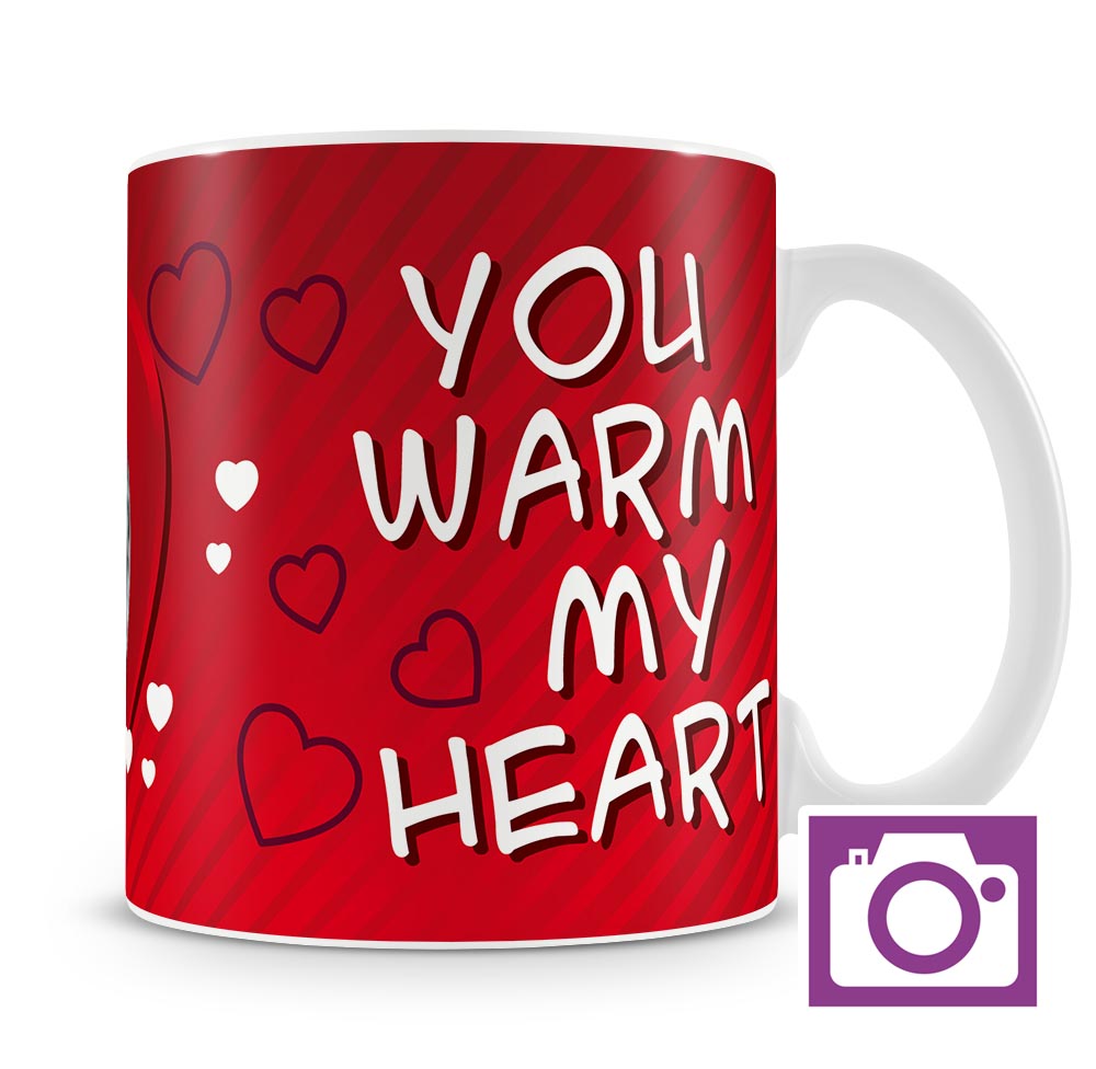 Personalised Mug - You warm my heart a