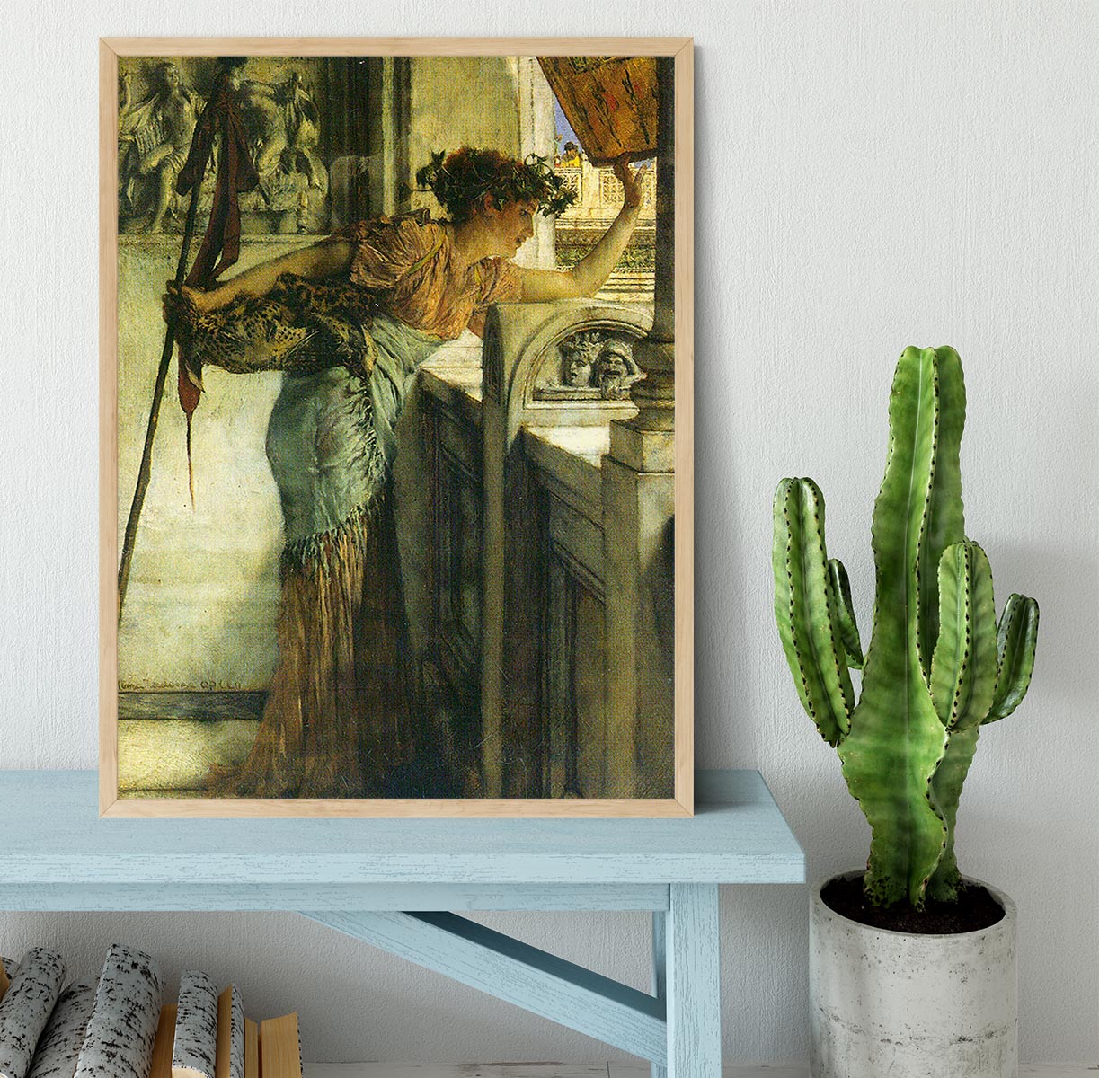 A Bacchantin There he is! by Alma Tadema Framed Print - Canvas Art Rocks - 4