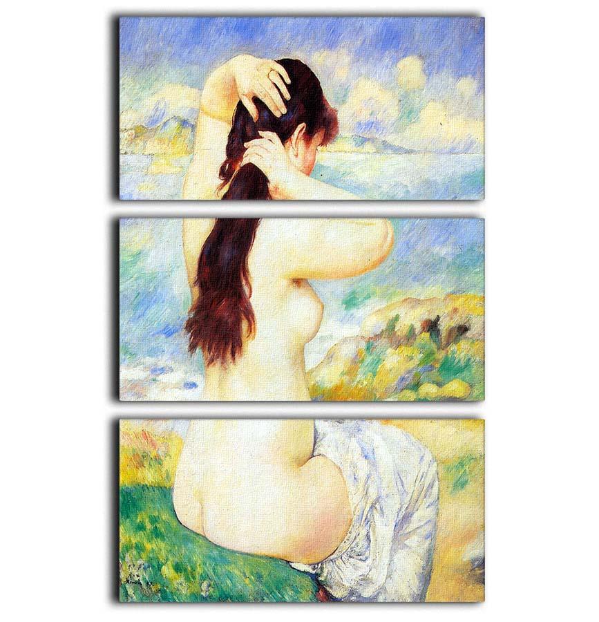 A Bather by Renoir 3 Split Panel Canvas Print - Canvas Art Rocks - 1