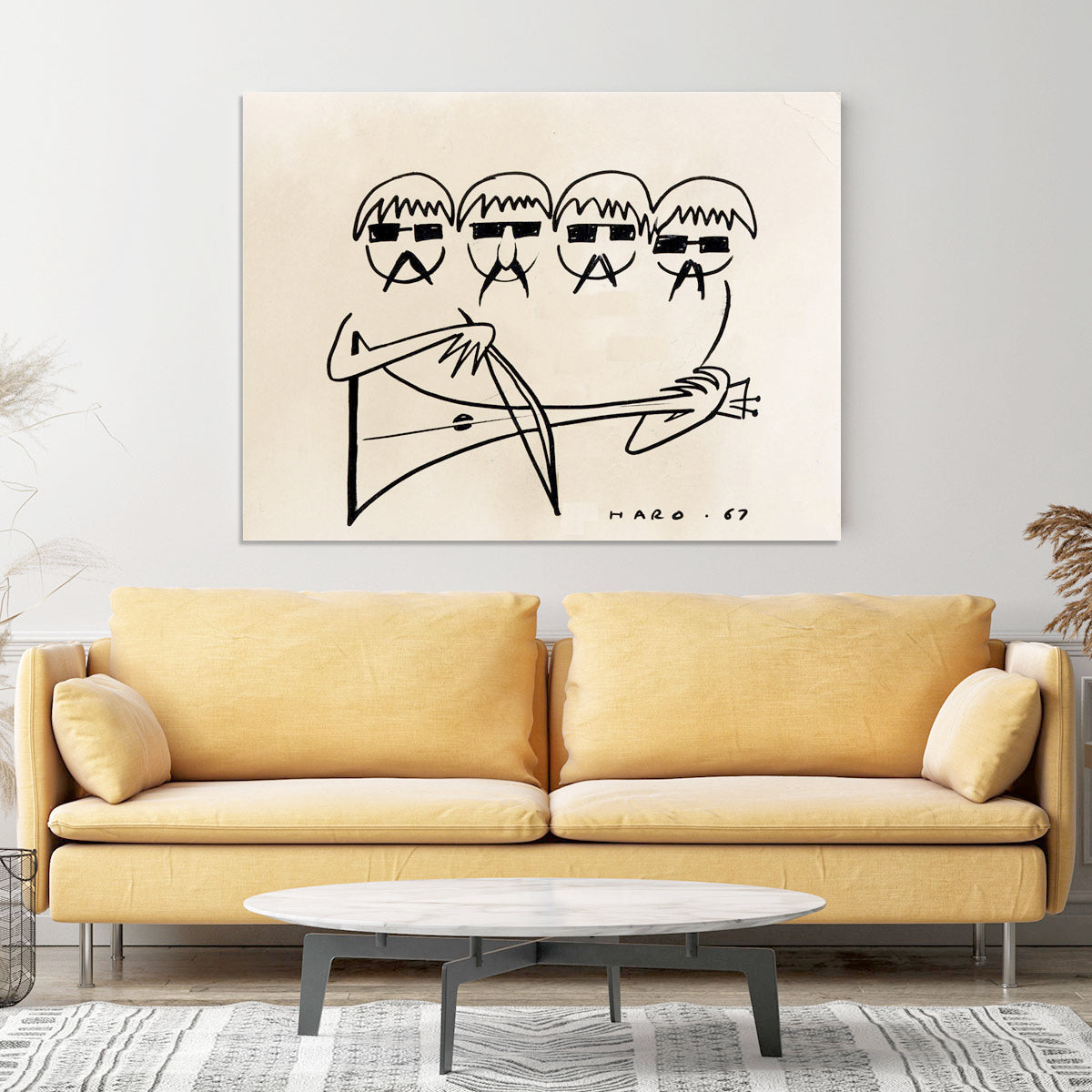 A Beatles Cartoon by Haro Canvas Print or Poster - Canvas Art Rocks - 4