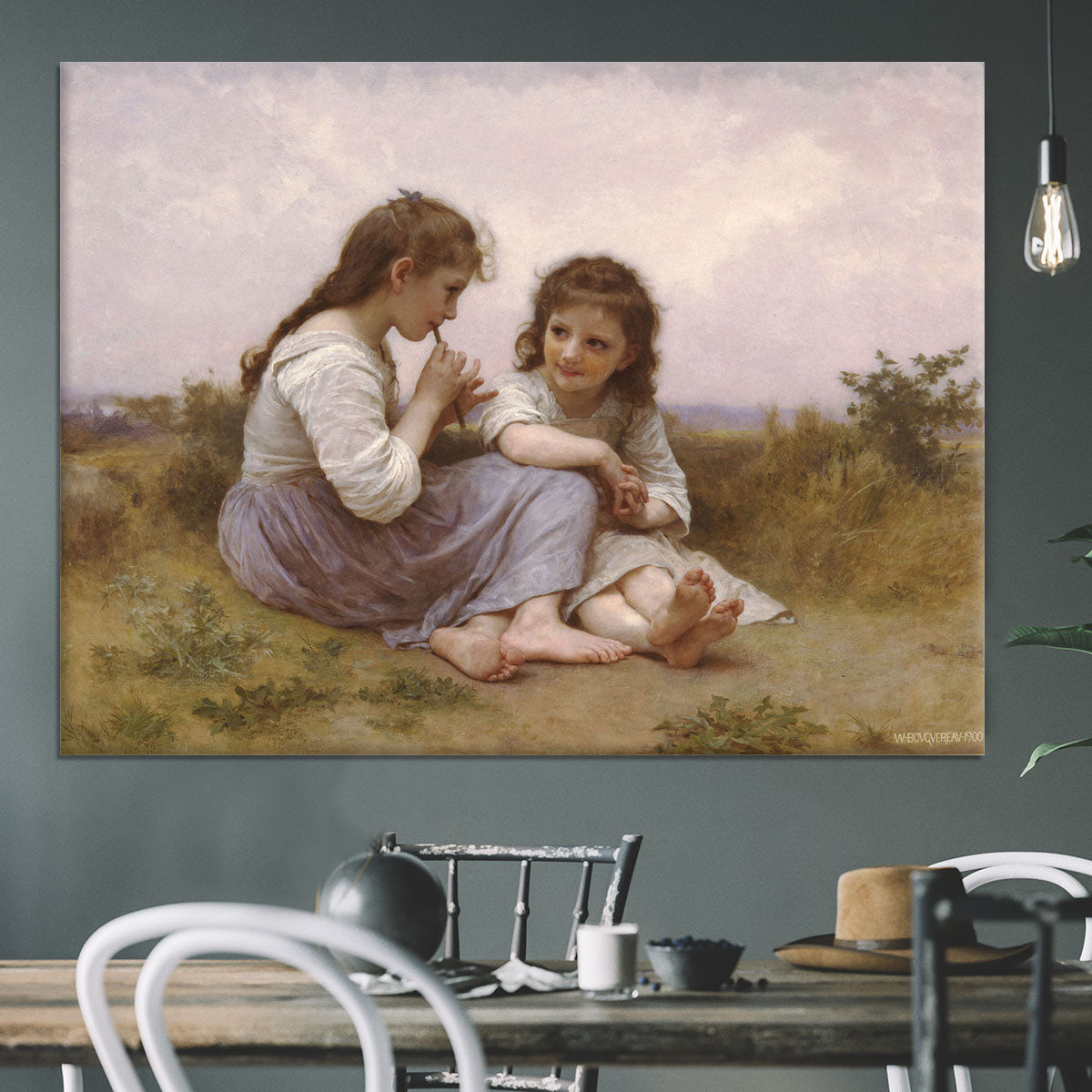 A Childhood Idyll 1900 By Bouguereau Canvas Print or Poster - Canvas Art Rocks - 3