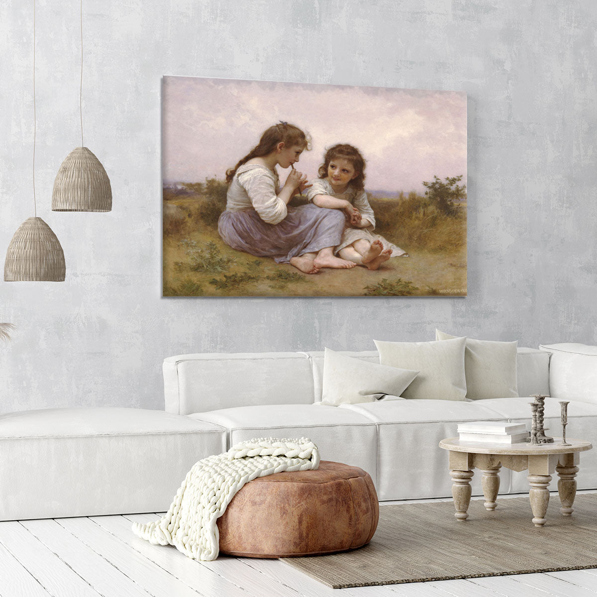 A Childhood Idyll 1900 By Bouguereau Canvas Print or Poster - Canvas Art Rocks - 6