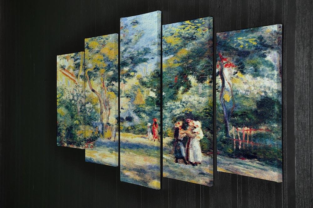 A Garden in Montmartre by Renoir 5 Split Panel Canvas - Canvas Art Rocks - 2