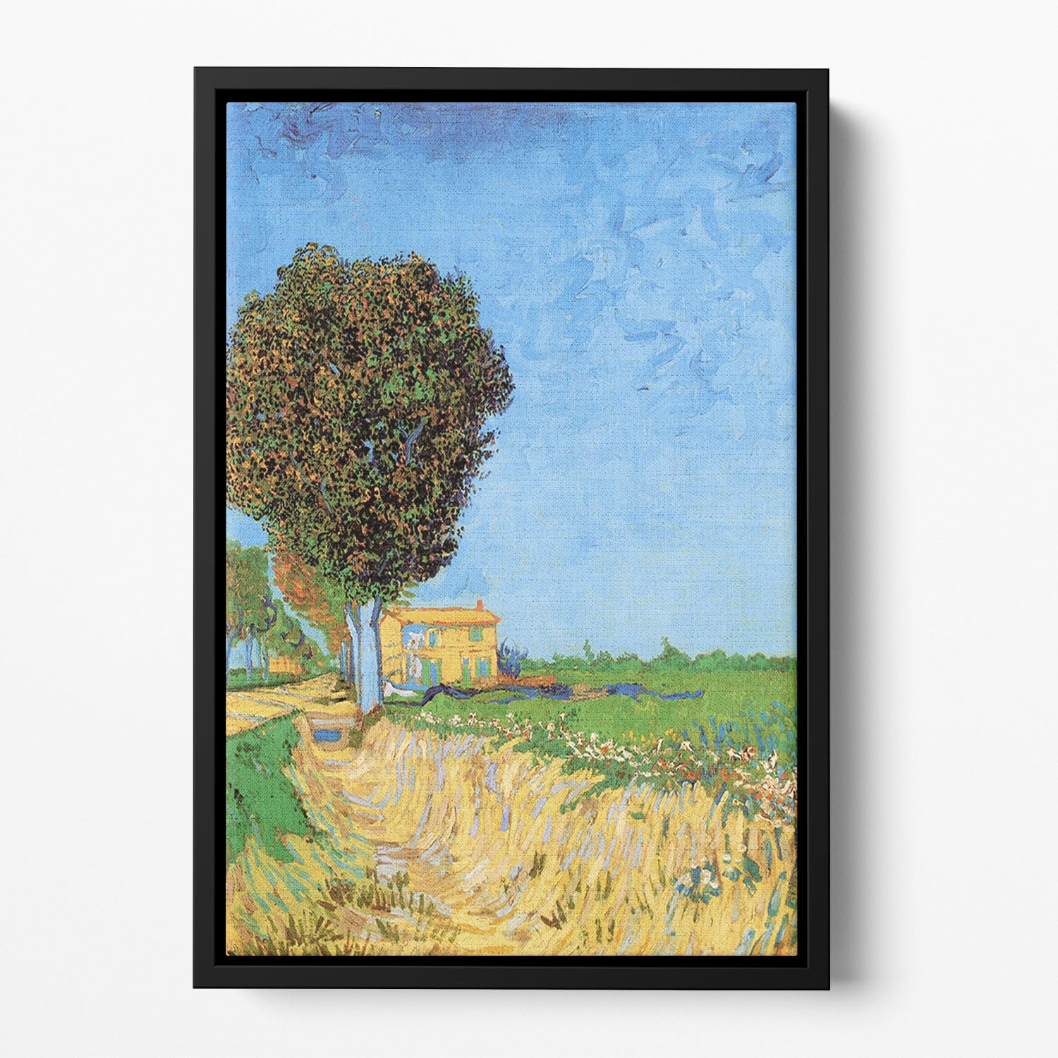 A Lane near Arles by Van Gogh Floating Framed Canvas