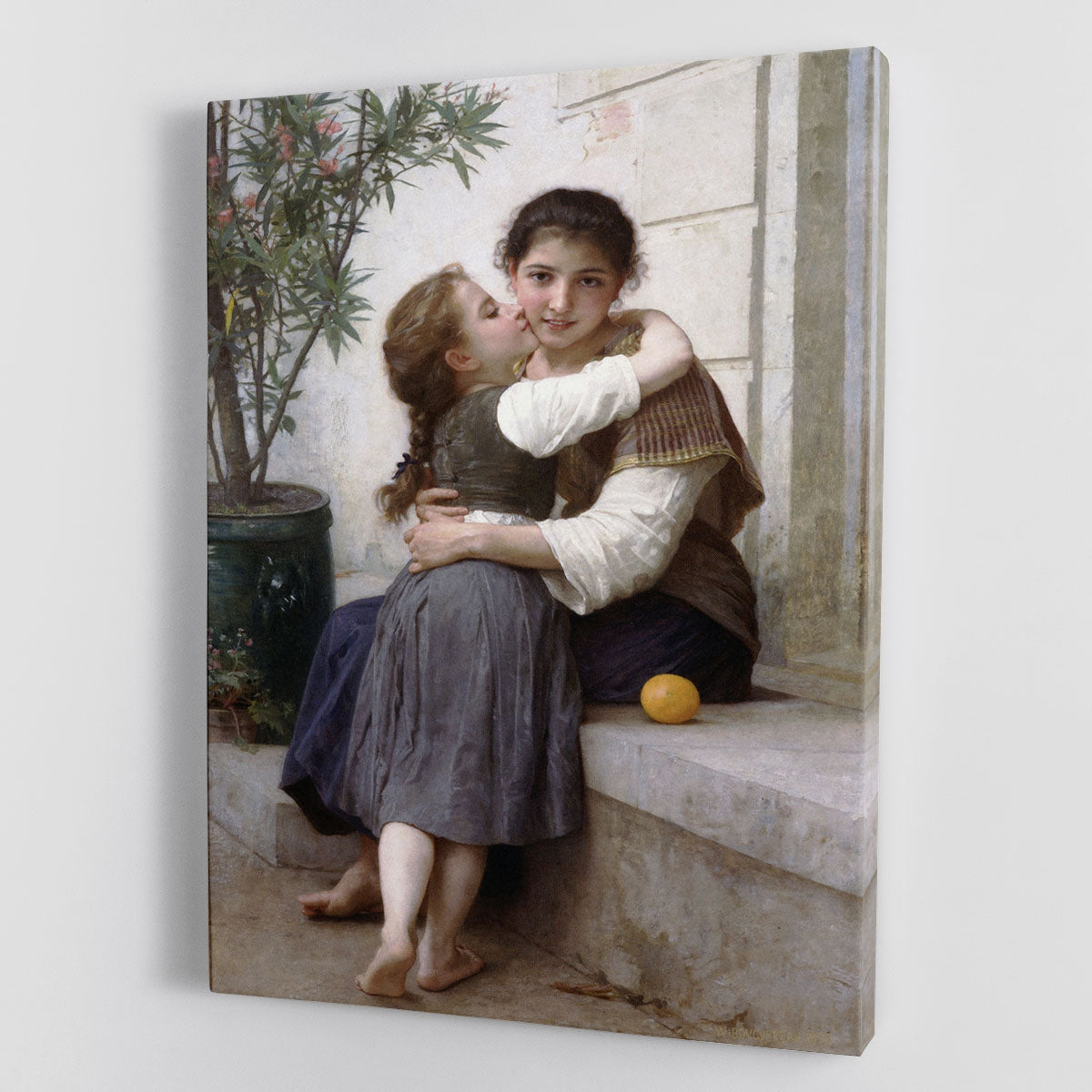A Little Coaxing 1890 By Bouguereau Canvas Print or Poster - Canvas Art Rocks - 1