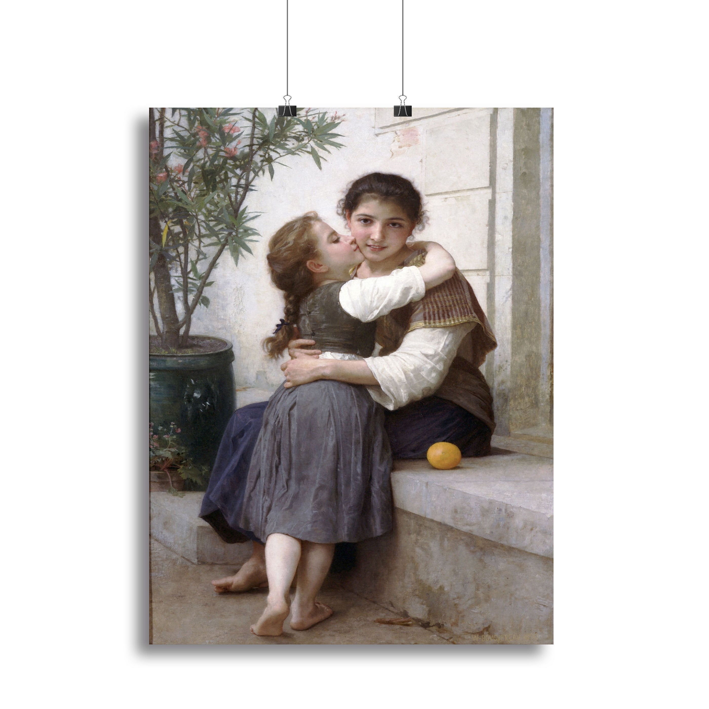 A Little Coaxing 1890 By Bouguereau Canvas Print or Poster - Canvas Art Rocks - 2