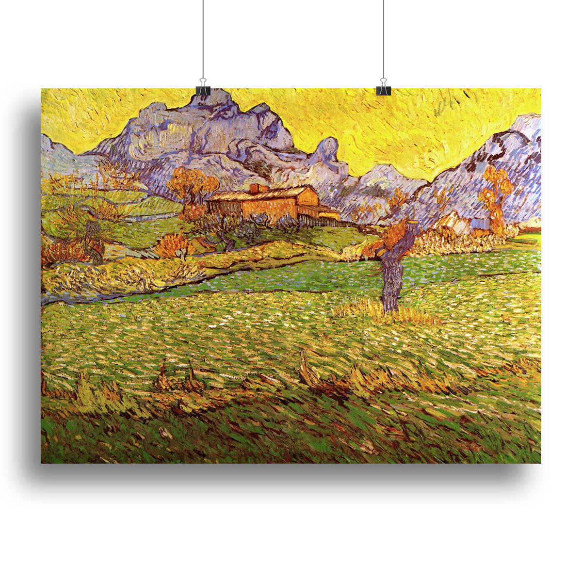A Meadow in the Mountains Le Mas de Saint-Paul by Van Gogh Canvas Print or Poster - Canvas Art Rocks - 2