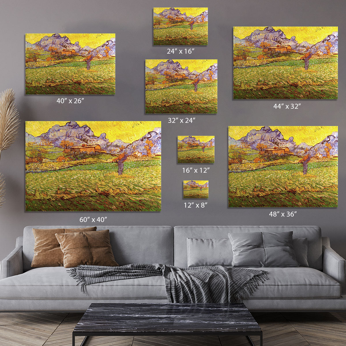 A Meadow in the Mountains Le Mas de Saint-Paul by Van Gogh Canvas Print or Poster - Canvas Art Rocks - 7