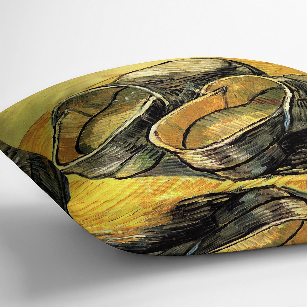 A Pair of Leather Clogs by Van Gogh Cushion