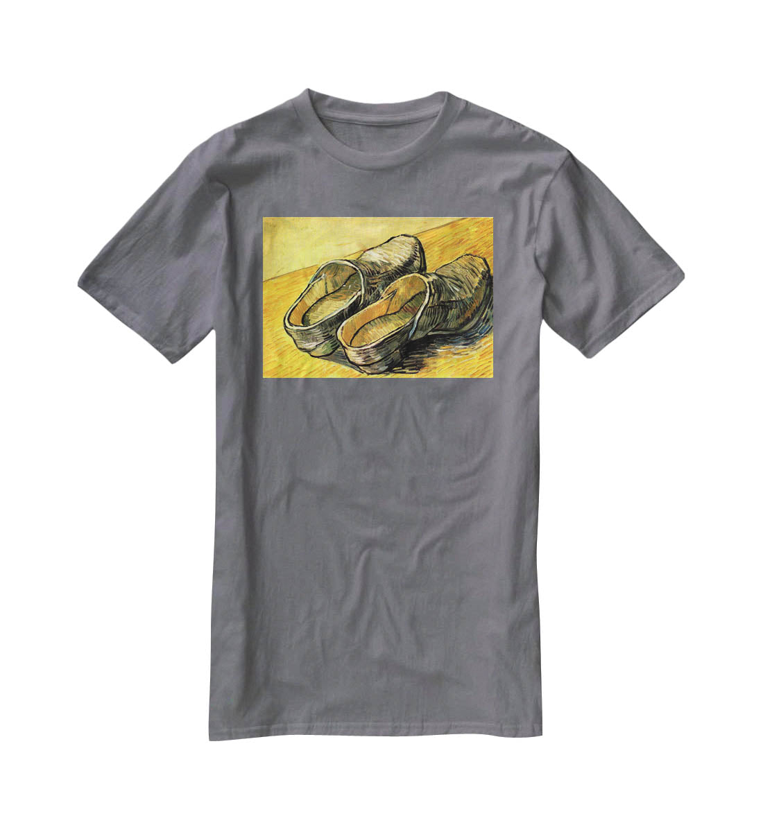 A Pair of Leather Clogs by Van Gogh T-Shirt - Canvas Art Rocks - 3