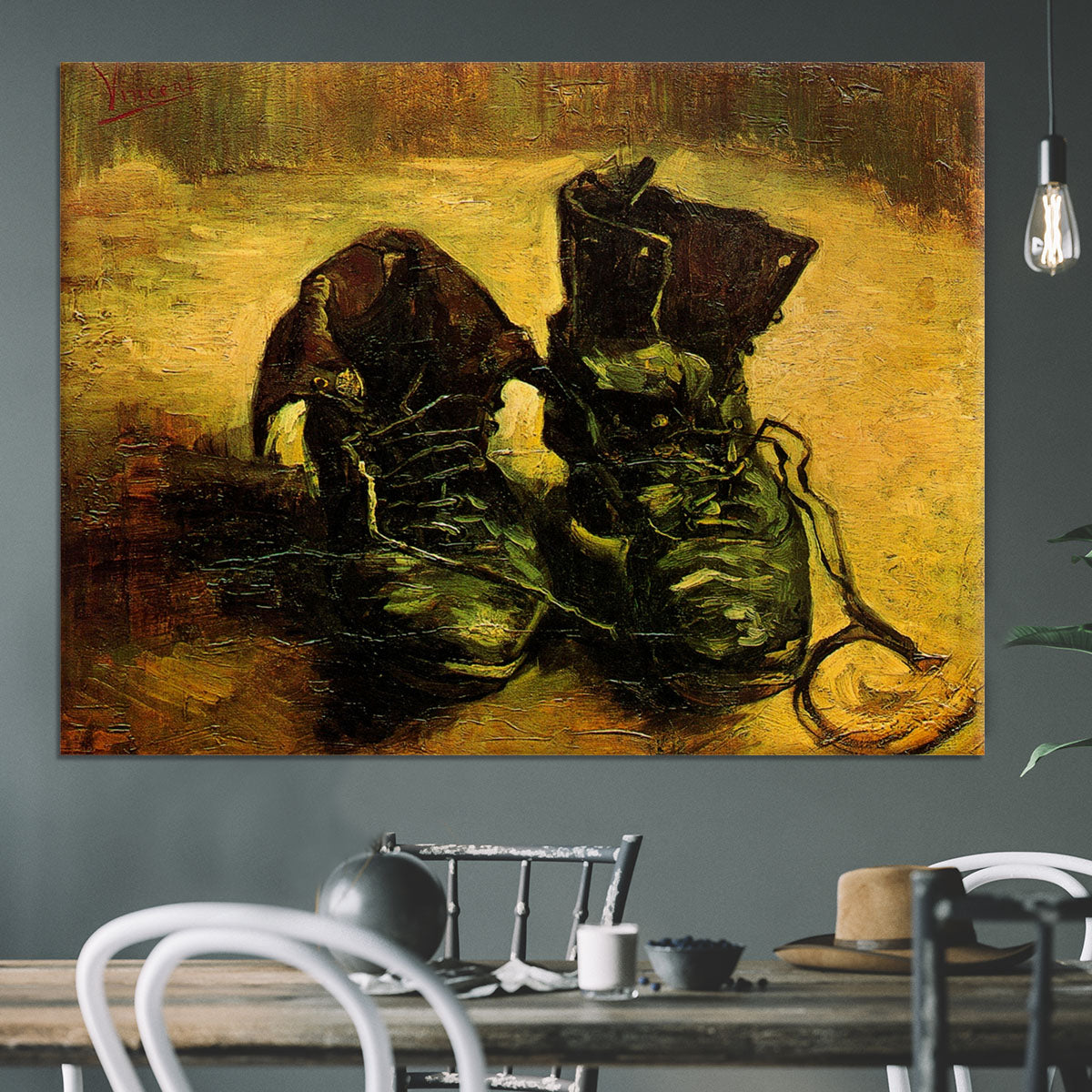 A Pair of Shoes 2 by Van Gogh Canvas Print or Poster - Canvas Art Rocks - 3