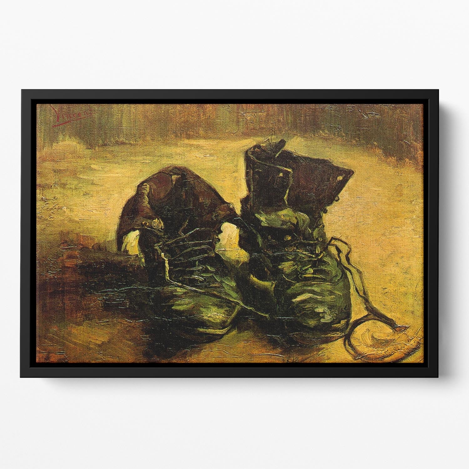 A Pair of Shoes 2 by Van Gogh Floating Framed Canvas