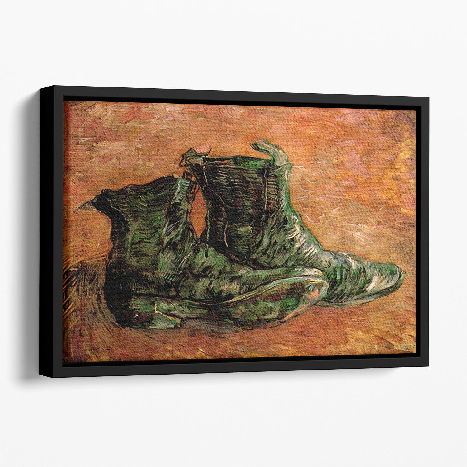 A Pair of Shoes by Van Gogh Floating Framed Canvas