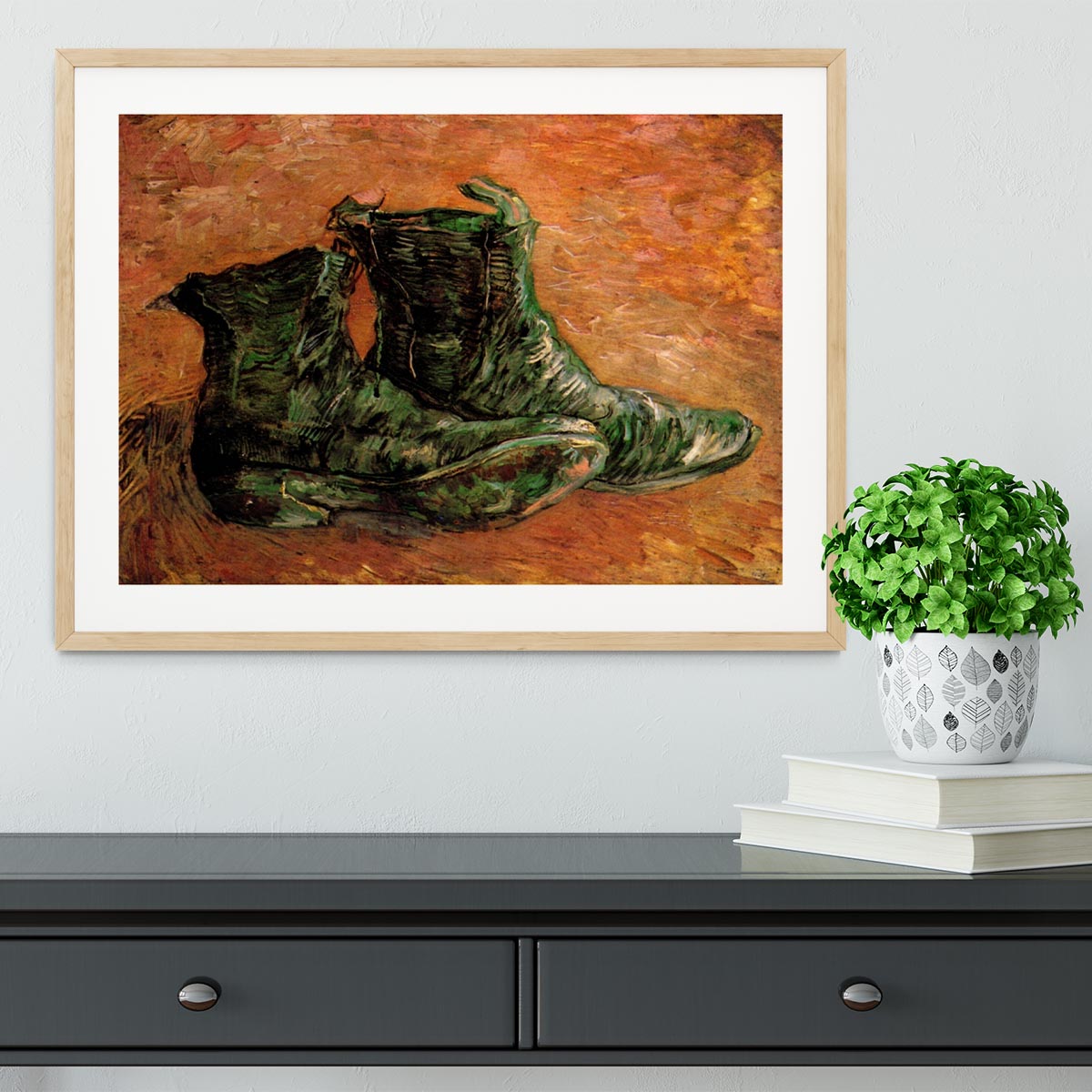 A Pair of Shoes by Van Gogh Framed Print - Canvas Art Rocks - 3