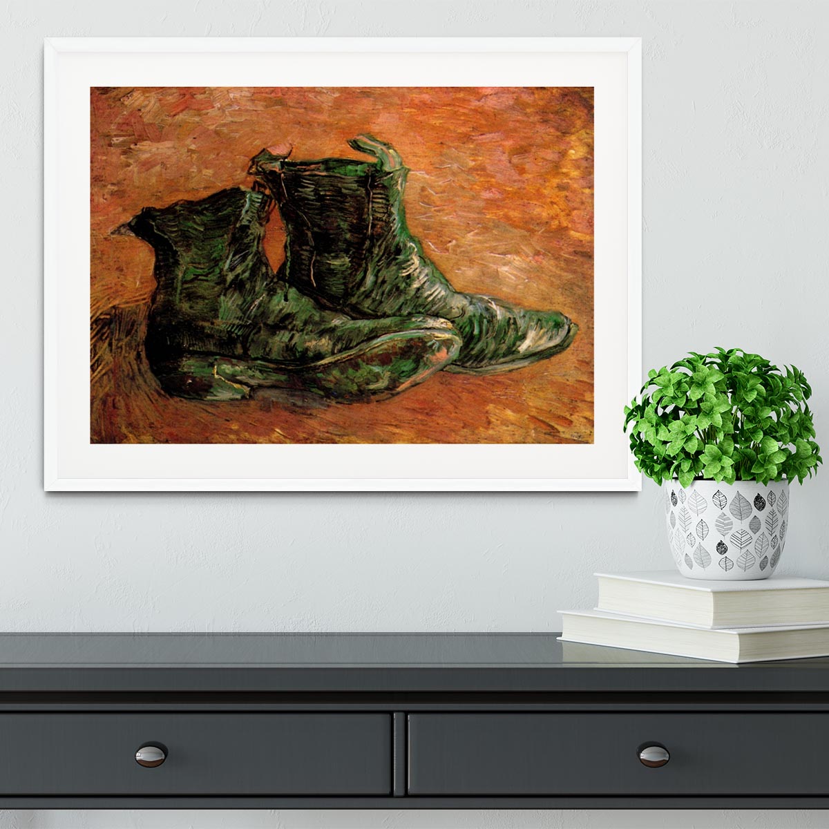 A Pair of Shoes by Van Gogh Framed Print - Canvas Art Rocks - 5
