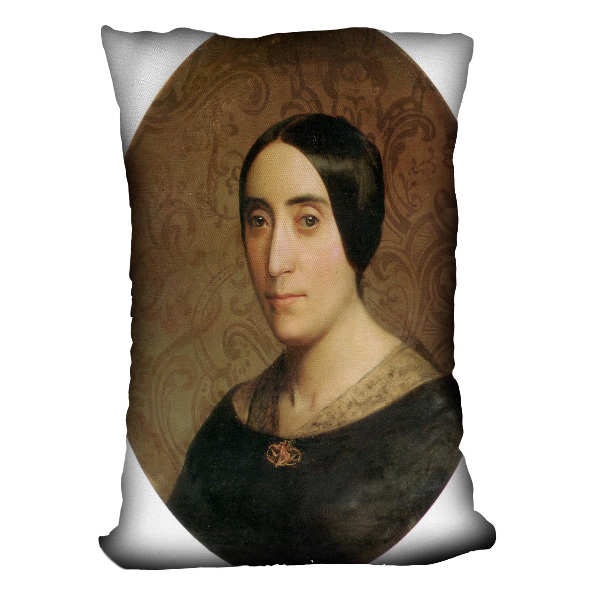 A Portrait of Amelina Dufaud Bouguereau 1850 By Bouguereau Cushion