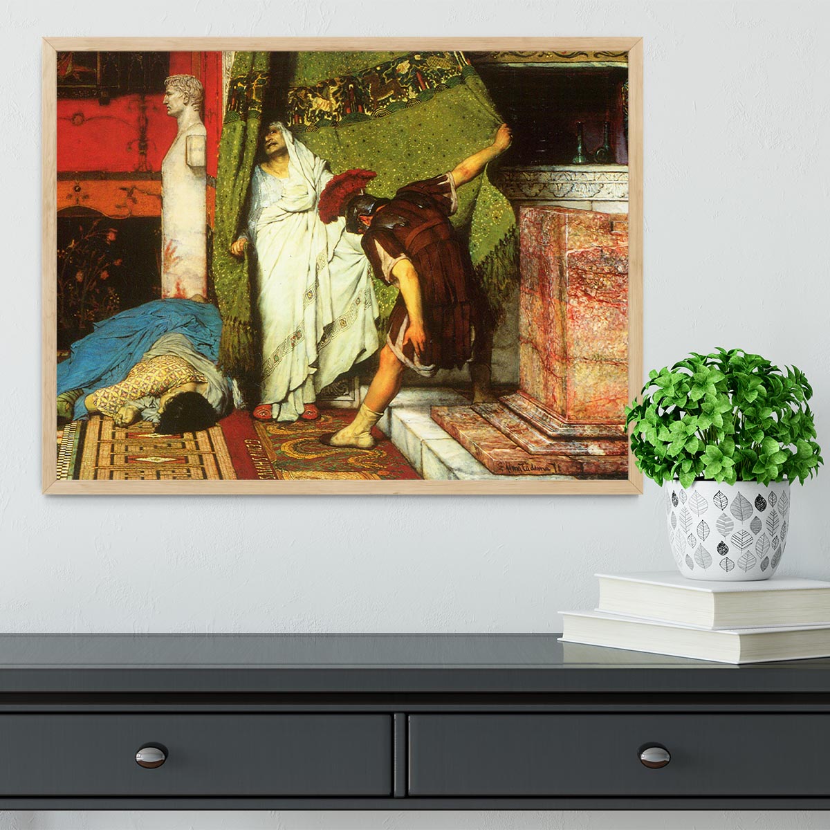 A Roman conqueror detail 2 by Alma Tadema Framed Print - Canvas Art Rocks - 4