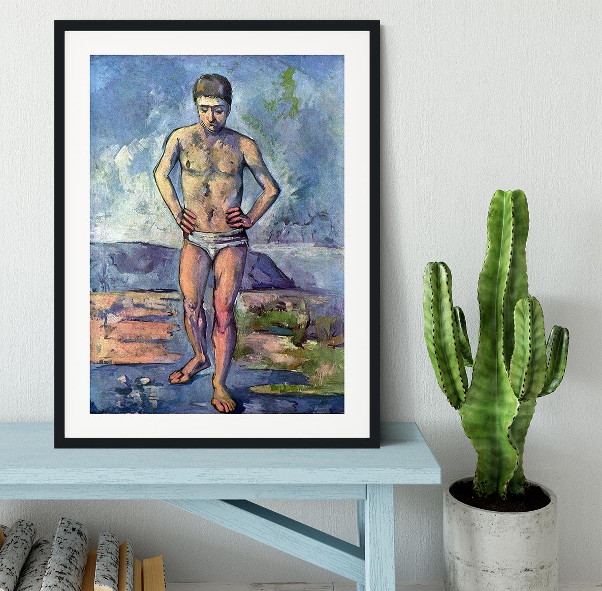 A Swimmer by Cezanne Framed Print - Canvas Art Rocks - 1