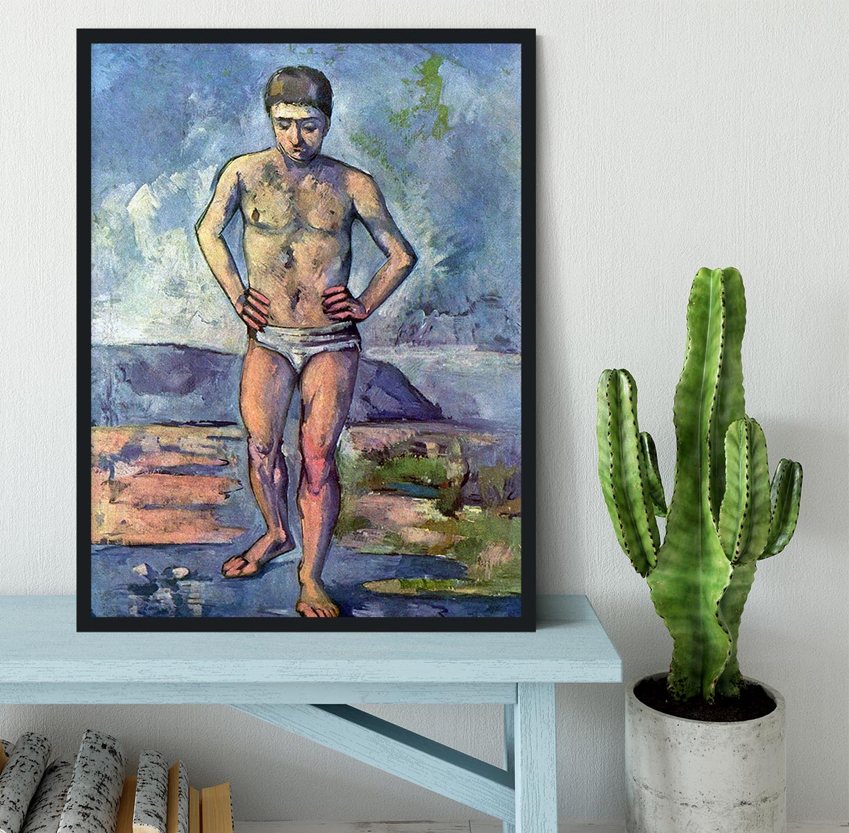A Swimmer by Cezanne Framed Print - Canvas Art Rocks - 2
