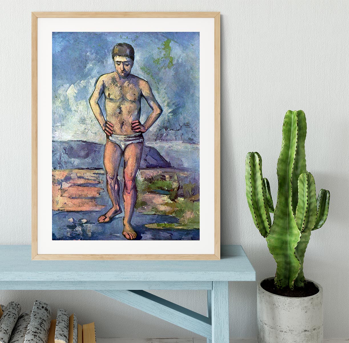A Swimmer by Cezanne Framed Print - Canvas Art Rocks - 3