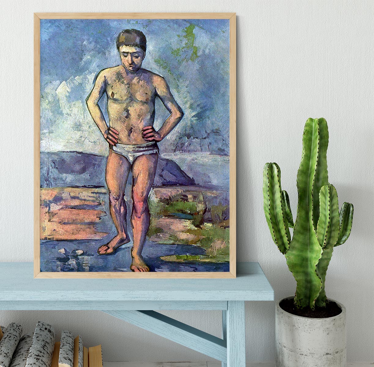 A Swimmer by Cezanne Framed Print - Canvas Art Rocks - 4