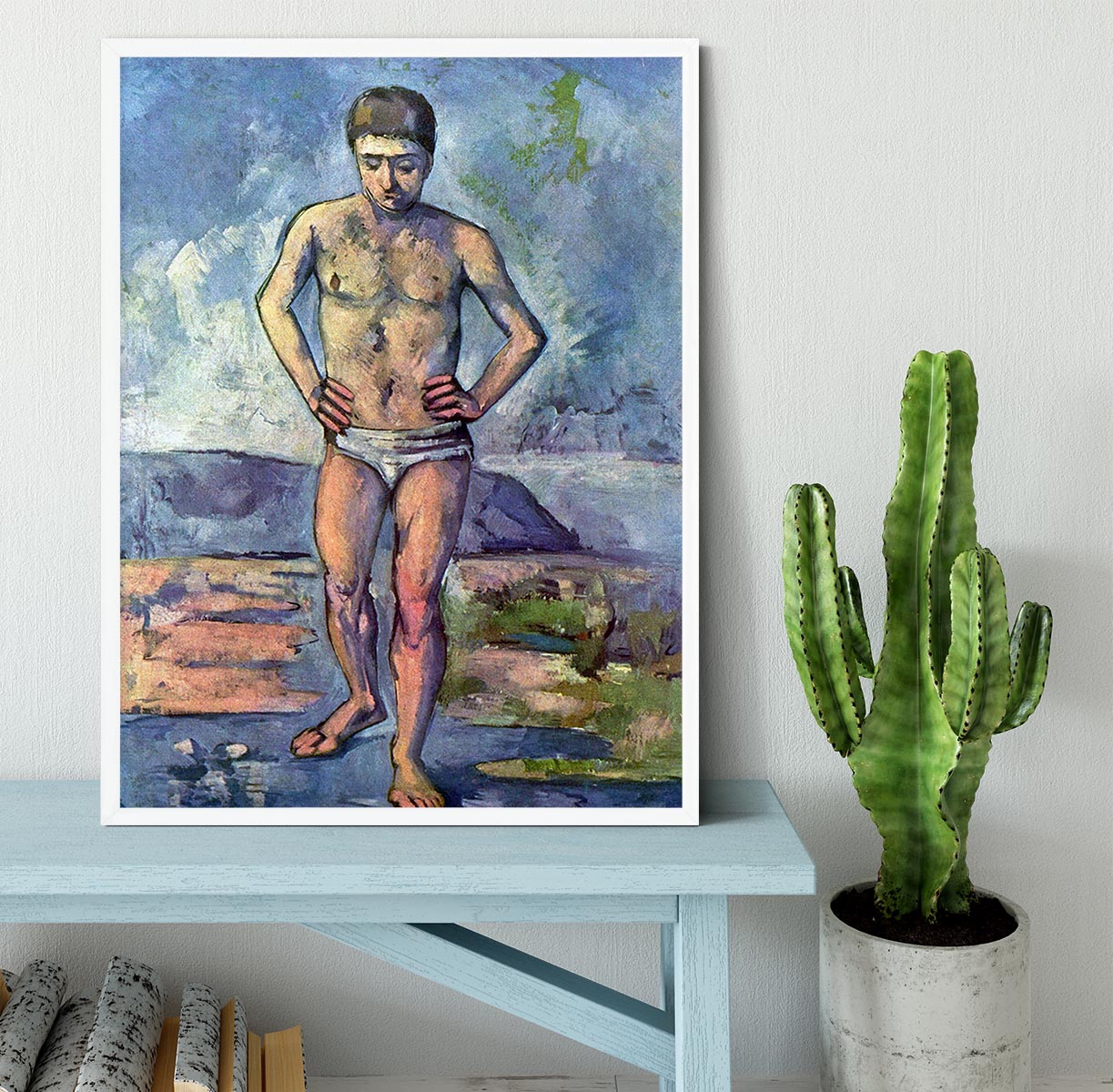 A Swimmer by Cezanne Framed Print - Canvas Art Rocks -6