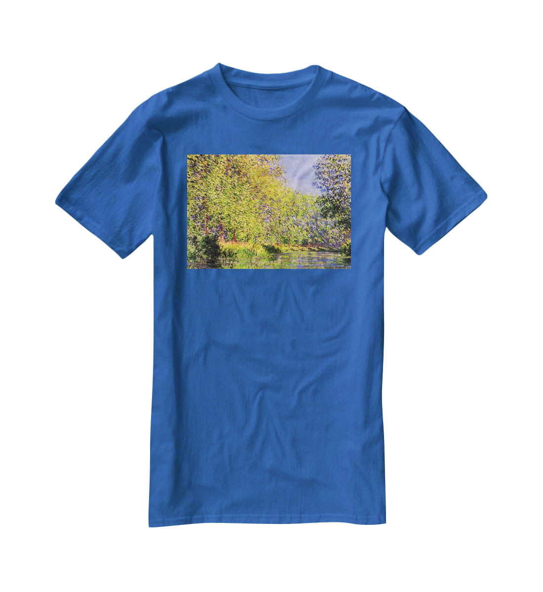A bend of the Epte Giverny by Monet T-Shirt - Canvas Art Rocks - 2