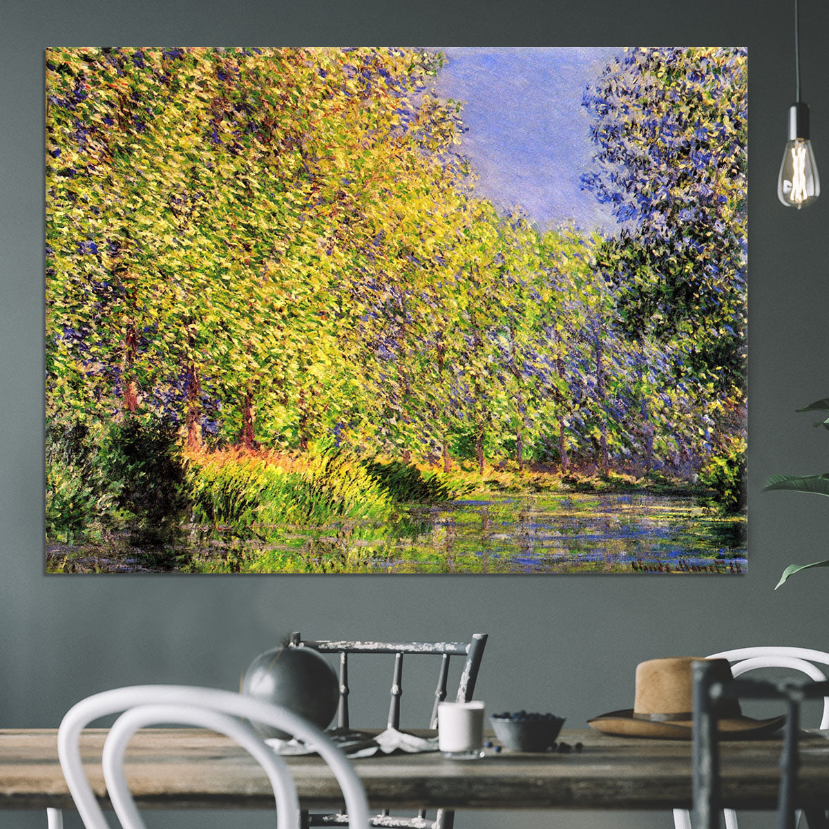 A bend of the Epte Giverny by Monet Canvas Print or Poster - Canvas Art Rocks - 3