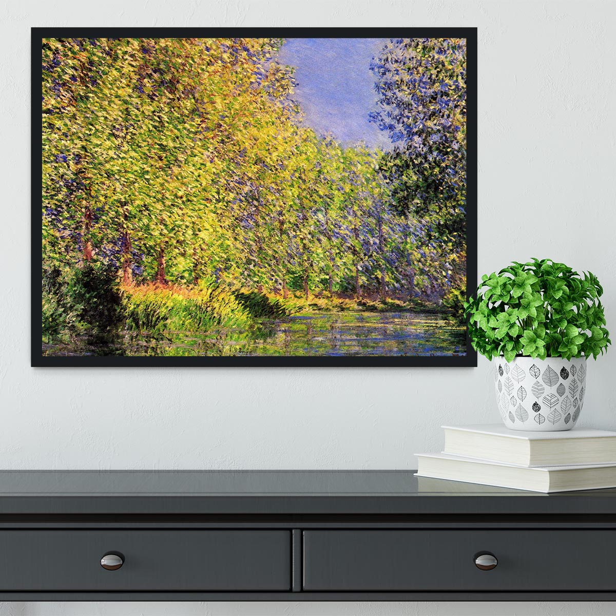 A bend of the Epte Giverny by Monet Framed Print - Canvas Art Rocks - 2