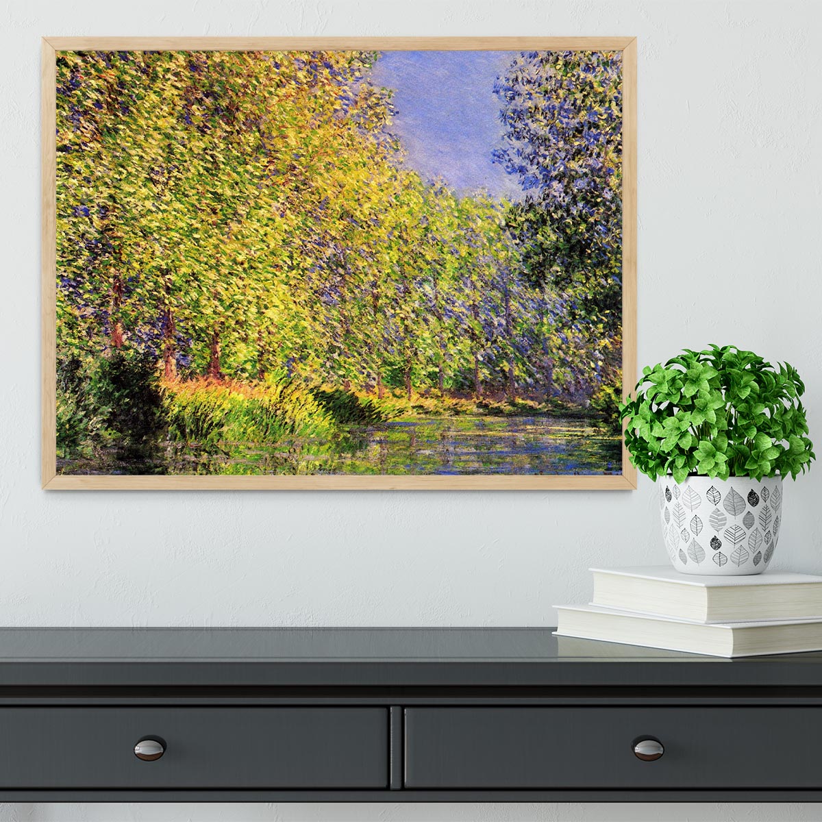 A bend of the Epte Giverny by Monet Framed Print - Canvas Art Rocks - 4