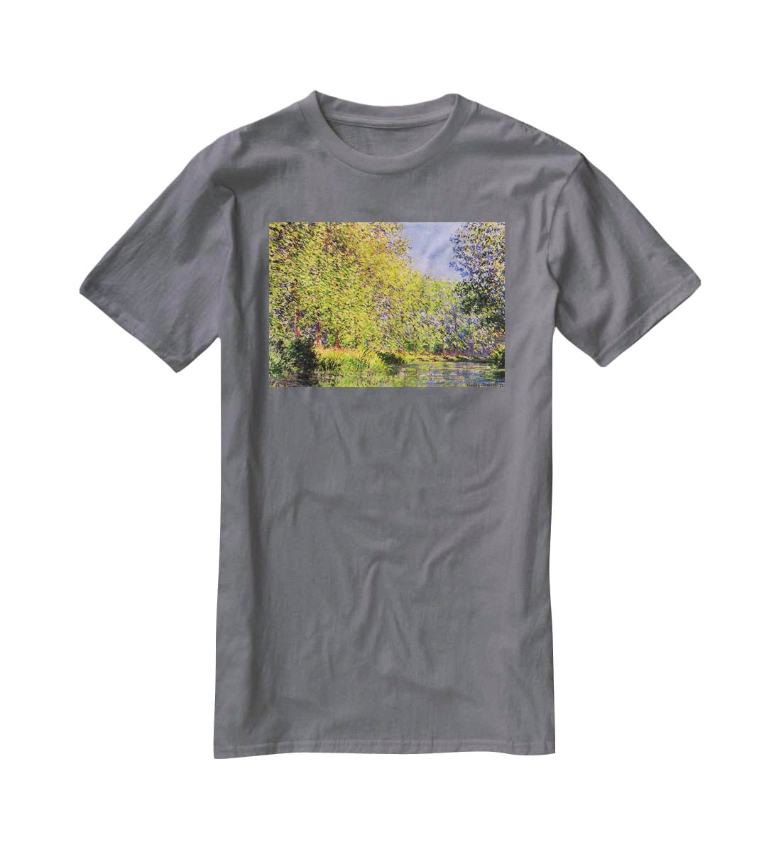 A bend of the Epte Giverny by Monet T-Shirt - Canvas Art Rocks - 3