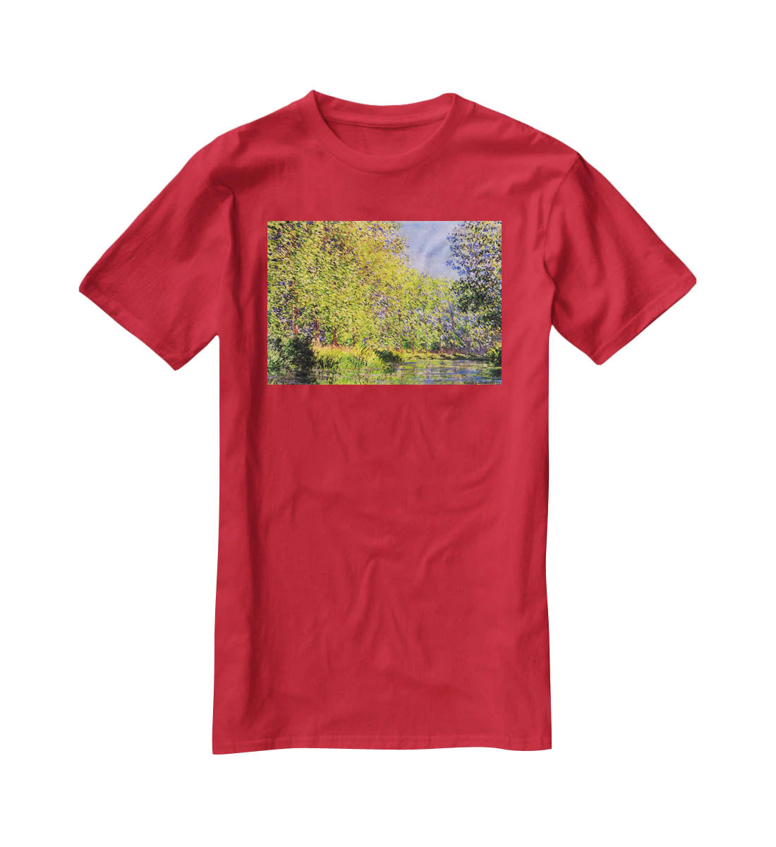 A bend of the Epte Giverny by Monet T-Shirt - Canvas Art Rocks - 4