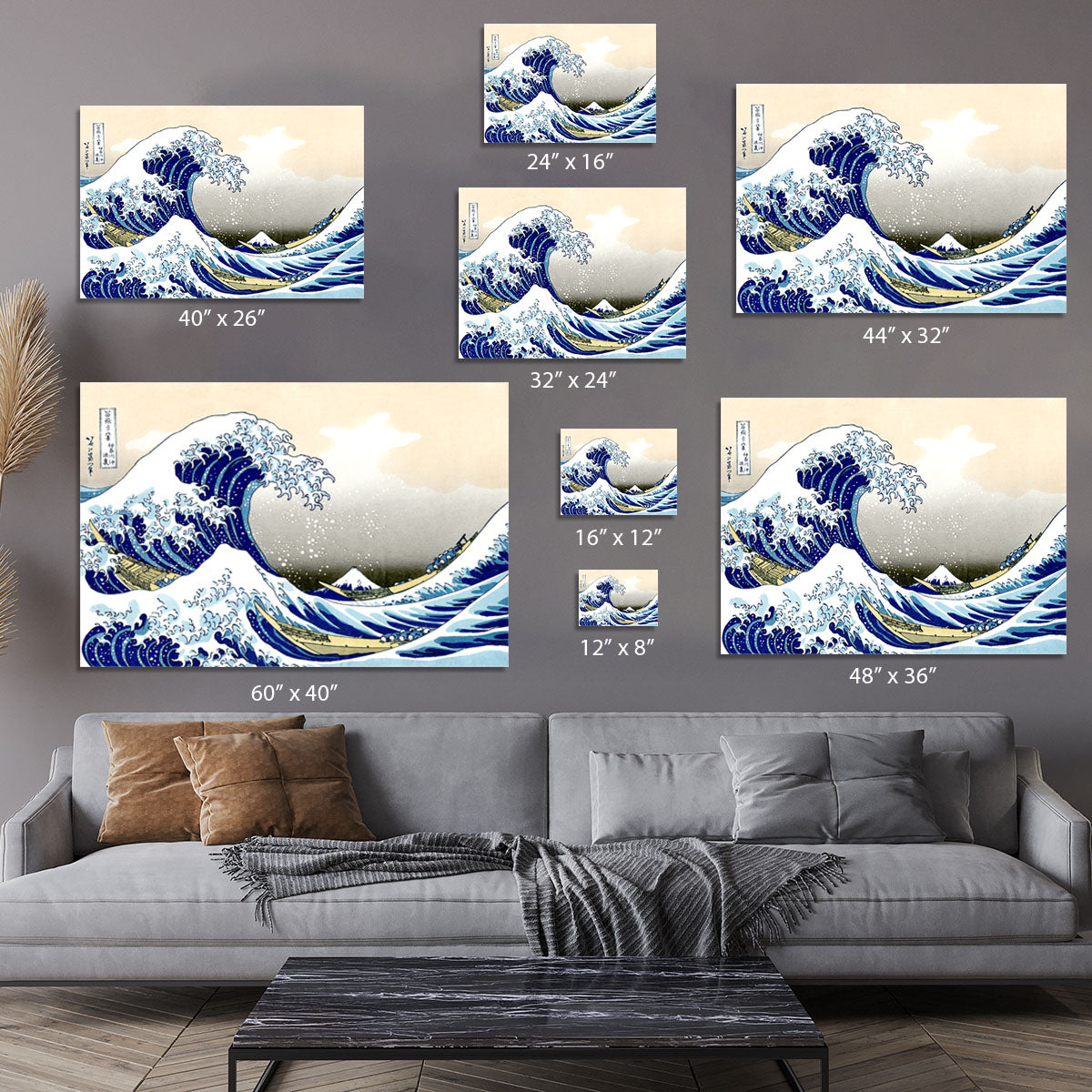 A big wave off Kanagawa by Hokusai Canvas Print or Poster - Canvas Art Rocks - 7