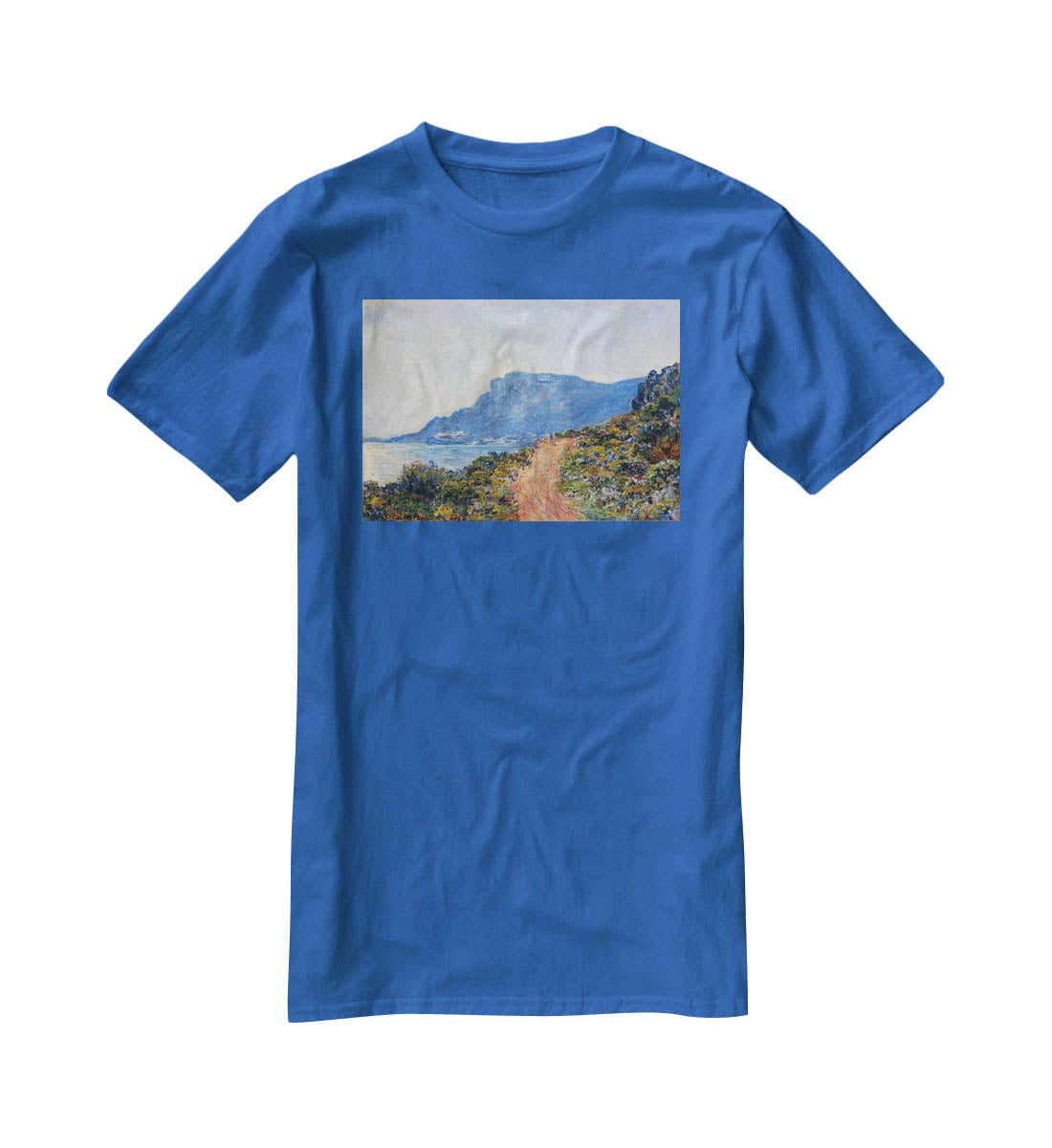 A coastal view with a bay by Monet T-Shirt - Canvas Art Rocks - 2
