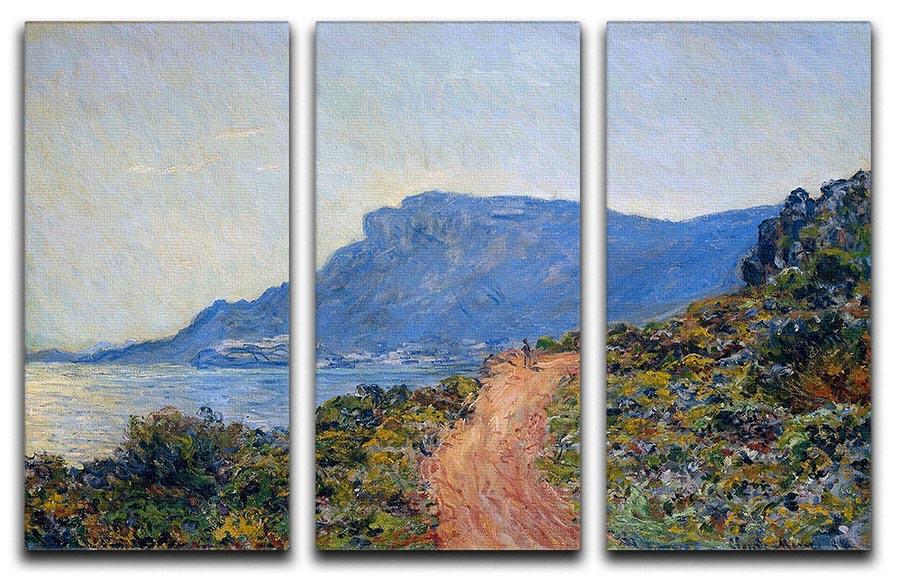 A coastal view with a bay by Monet Split Panel Canvas Print - Canvas Art Rocks - 4