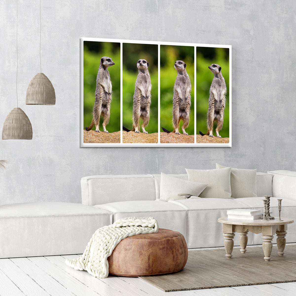 A collage of meerkats Canvas Print or Poster - Canvas Art Rocks - 6