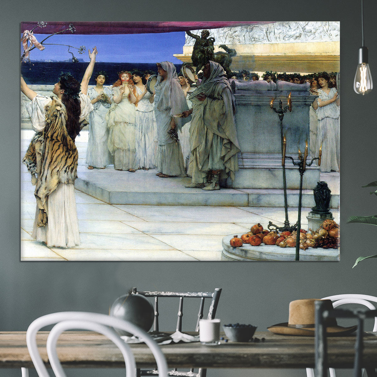 A consecration of Bacchus detail 2 by Alma Tadema Canvas Print or Poster - Canvas Art Rocks - 3