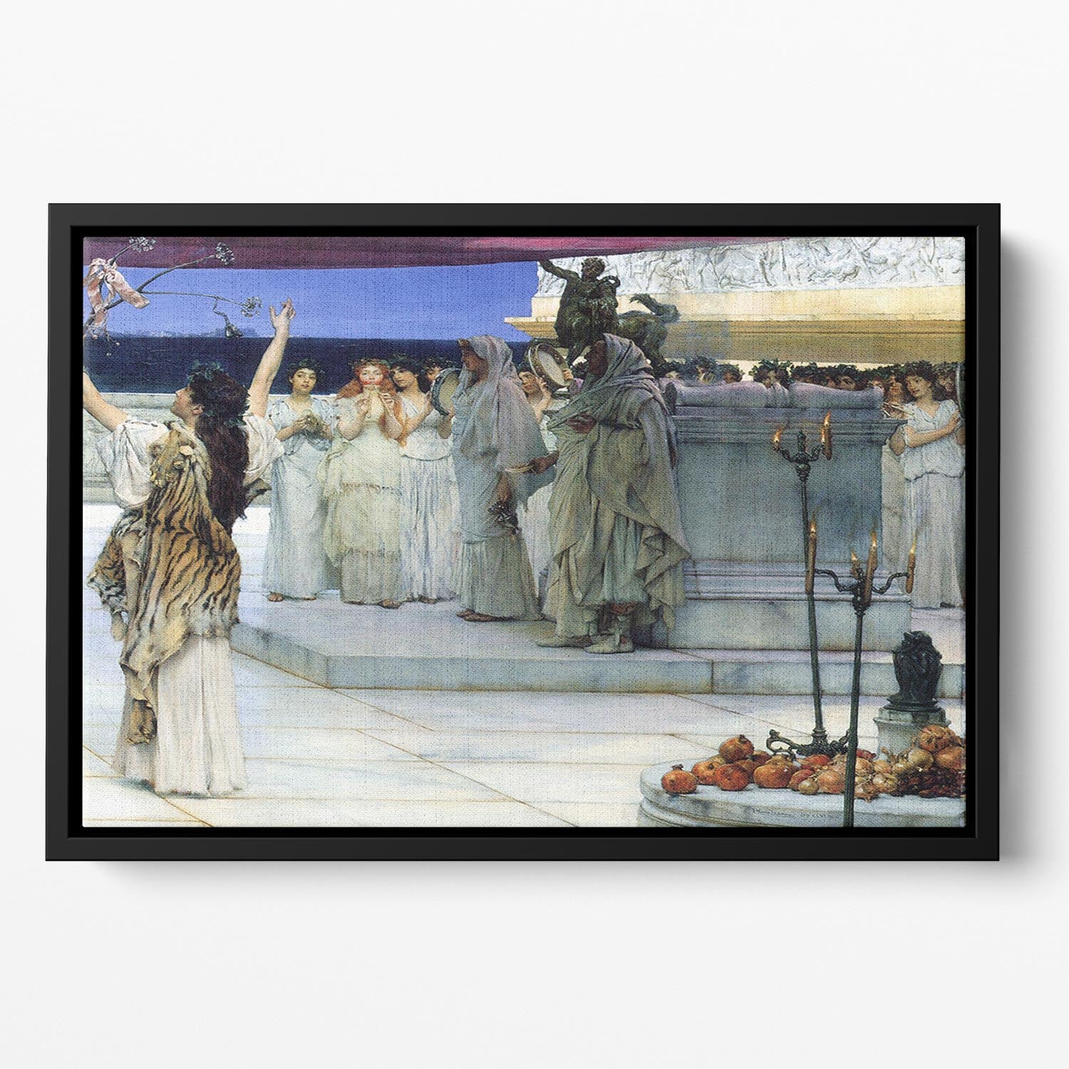 A consecration of Bacchus detail 2 by Alma Tadema Floating Framed Canvas - Canvas Art Rocks - 2