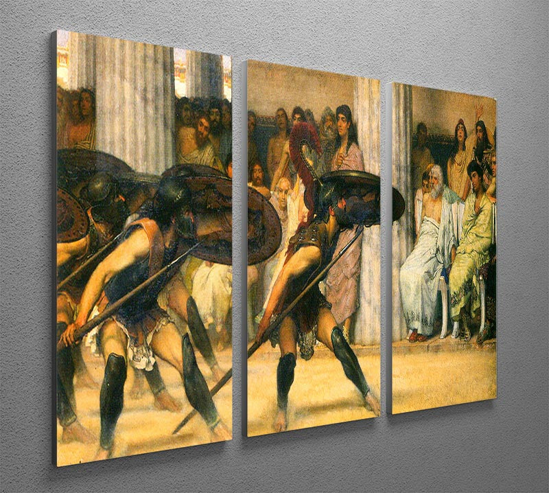 A dance for Phyrrus by Alma Tadema 3 Split Panel Canvas Print - Canvas Art Rocks - 2