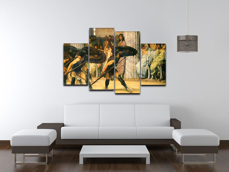 A dance for Phyrrus by Alma Tadema 4 Split Panel Canvas - Canvas Art Rocks - 3